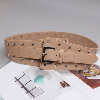 Wide-waisted Waistband With Retro Fashion Belt