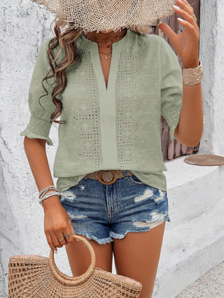 Blusa Bata com manga bufante
