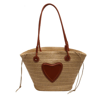 Women's Simple Straw Tote Bag