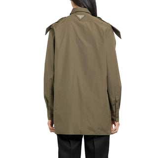 Prada Bicolor Cotton Pattern Shirt