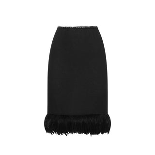 Saint Laurent Black Silk Skirt