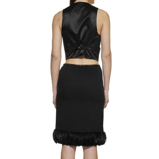 Saint Laurent Black Silk Skirt