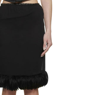 Saint Laurent Black Silk Skirt