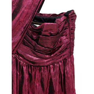 Saint Laurent Fuchsia Viscose Short Dress