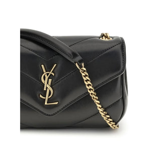 Saint Laurent Black Lamb Ovis Aries Shoulder Bag