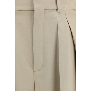 Saint Laurent Beige Wool Oves Aries Dress Pants