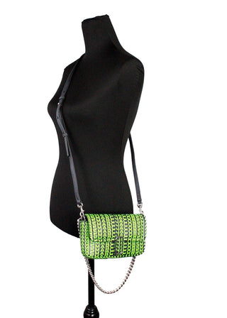 Marc Jacobs Neon Green The Monogram Leather J Marc Mini Shoulder Bag Crossbody
