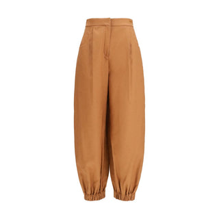 Fendi Brown Linen Casual Pants