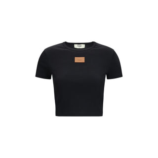 Fendi Black Cotton T-Shirt