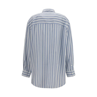 Gucci Blue Silk Shirt
