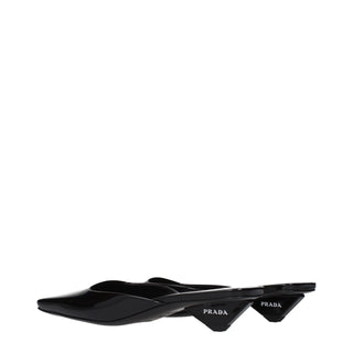 Prada Black Leather Flat Sandals