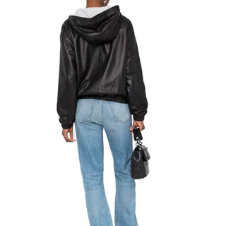 Saint Laurent Black Leather Tank Tops