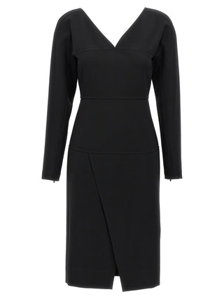 Fendi Black Viscose Midi Dress