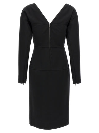 Fendi Black Viscose Midi Dress