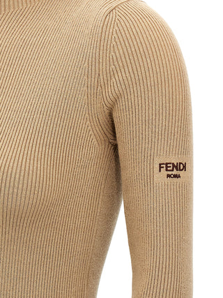 Fendi Beige Wool Short Dress