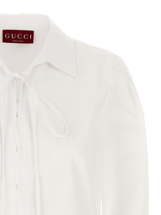 Gucci White Cotton Short Dress