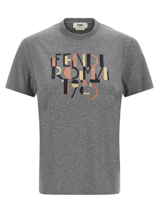 Fendi Gray Cotton T-Shirt