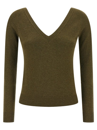 Saint Laurent Bicolor Cashmere Cardigan