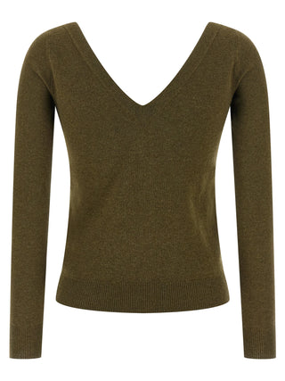 Saint Laurent Bicolor Cashmere Cardigan