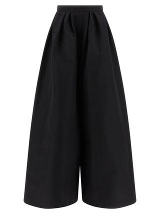 Carolina Herrera Black Silk Casual Pants