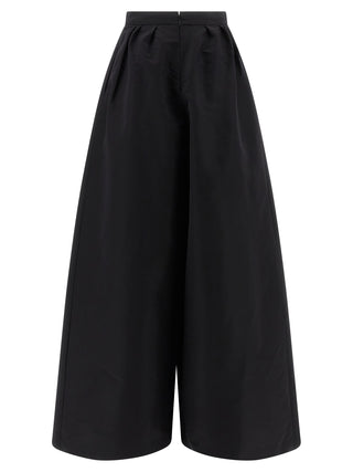 Carolina Herrera Black Silk Casual Pants