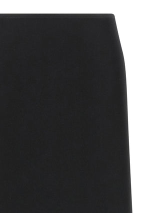 Fendi Black Virgin Wool Midi Skirt