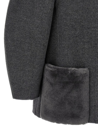 Fendi Gray Virgin Wool Coat