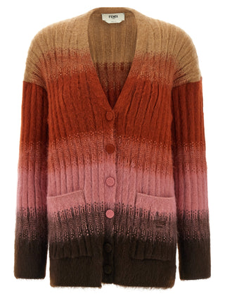 Fendi Multicolor Wool Cardigan