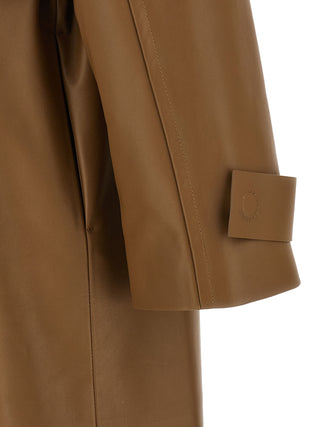 Fendi Brown Lamb Leather Coat