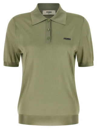 Fendi Bicolor Viscose Polo Shirt