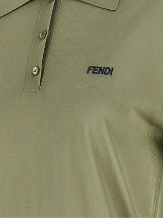 Fendi Bicolor Viscose Polo Shirt