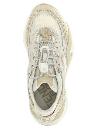 Fendi White Polyester Athletic Sneakers