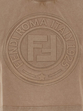 Fendi Brown Cotton T-Shirt
