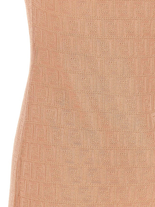 Fendi Multicolor Cotton Short Dress