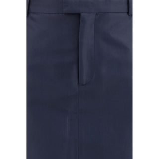 Gucci Blue Silk Skirt