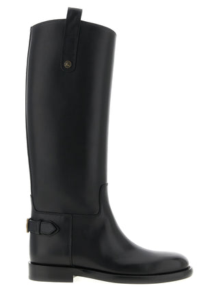 Burberry Black Calfskin Over The Knee