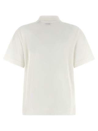 Burberry White Cotton Polo Shirt