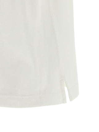 Burberry White Cotton Polo Shirt