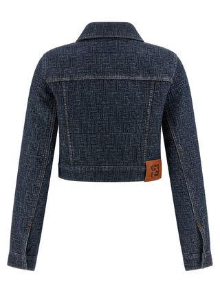 Fendi Blue Cotton Denim Jacket