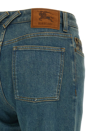 Burberry Blue Cotton Straight-Leg Jeans