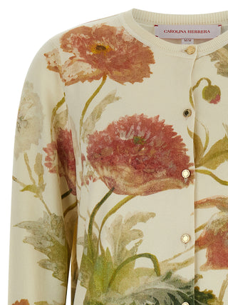 Carolina Herrera White Silk Cardigan