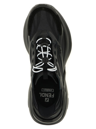 Fendi Black Calfskin Athletic Sneakers