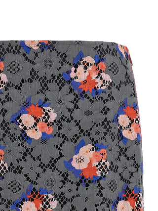 Fendi Gray Cotton Midi Skirt