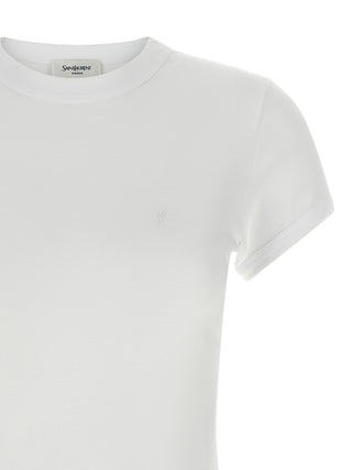 Saint Laurent White Cotton T-Shirt