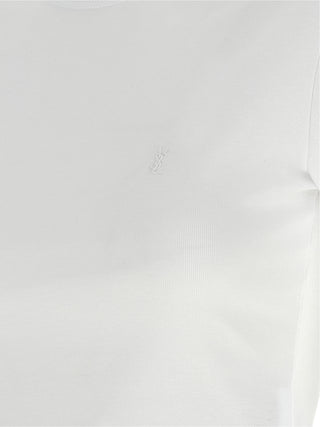 Saint Laurent White Cotton T-Shirt