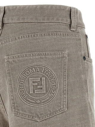 Fendi Beige Cotton Bermuda Shorts