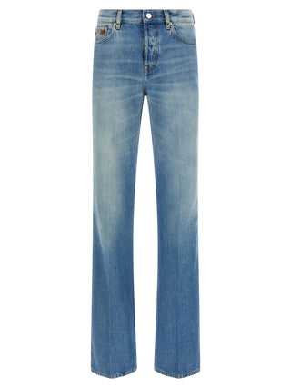 Gucci Blue Cotton Flared Jeans