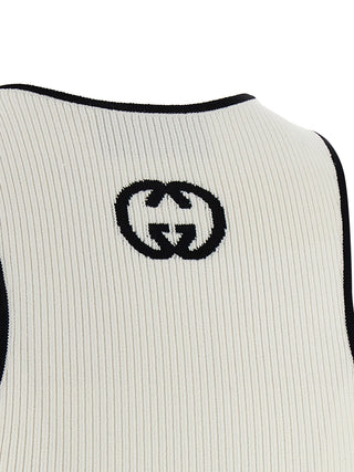 Gucci Bicolor Viscose Tank Tops