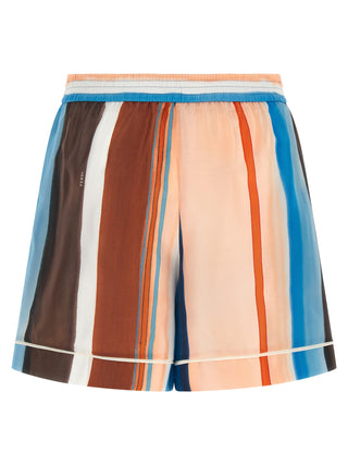 Fendi Multicolor Silk Bermuda Shorts