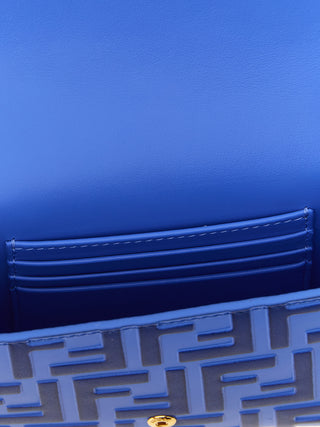 Fendi Blue Calfskin Cardholder